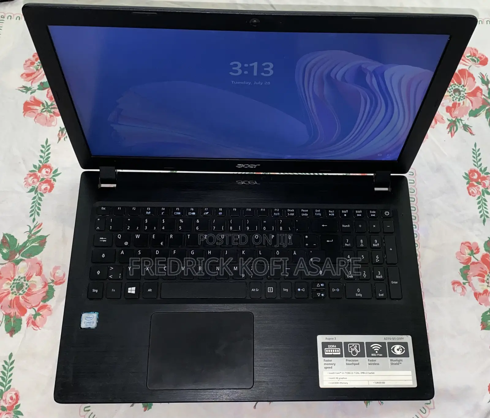 Laptop Acer Aspire 3 A315-21 8GB Intel Core i3 SSD 256GB