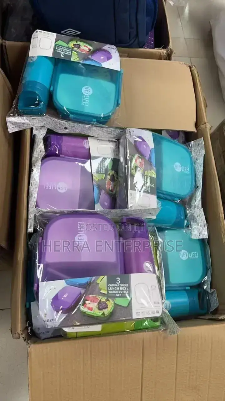 Lunch Box With Water Bottle Set