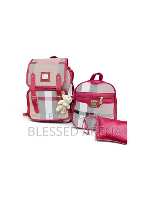 3-in-1 Checkered Backpack Set