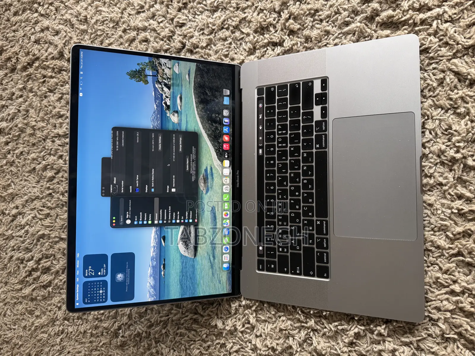 Laptop Apple MacBook Pro 2019 16GB Intel Core i7 SSD 512GB