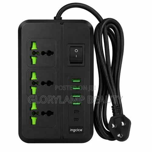 4-Socket Power Extension Board With USB Type-C Ports (3M Cable)