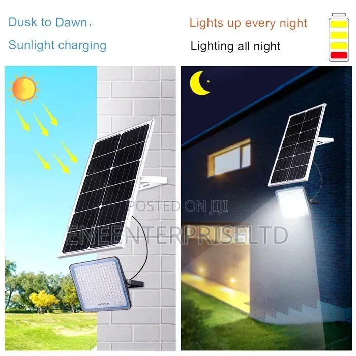 Double-Sided Charging Solar Flood Light