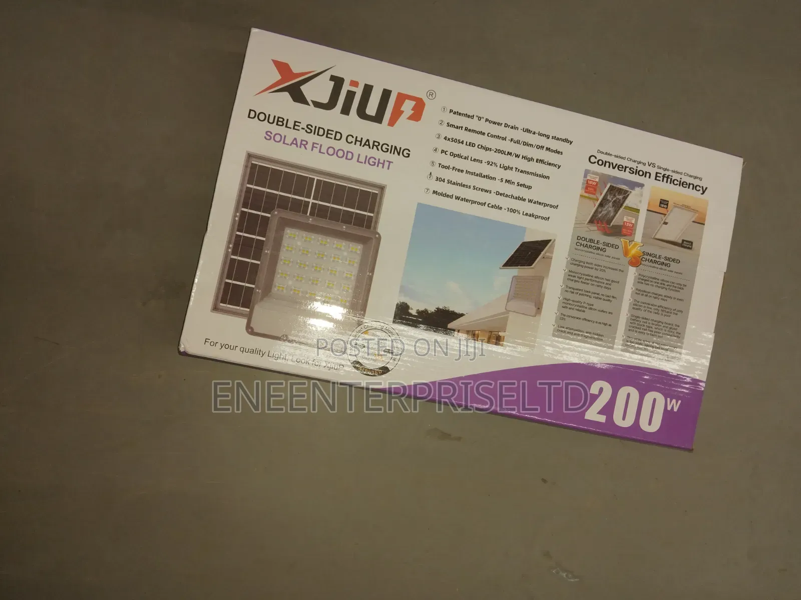 Double-Sided Charging Solar Flood Light