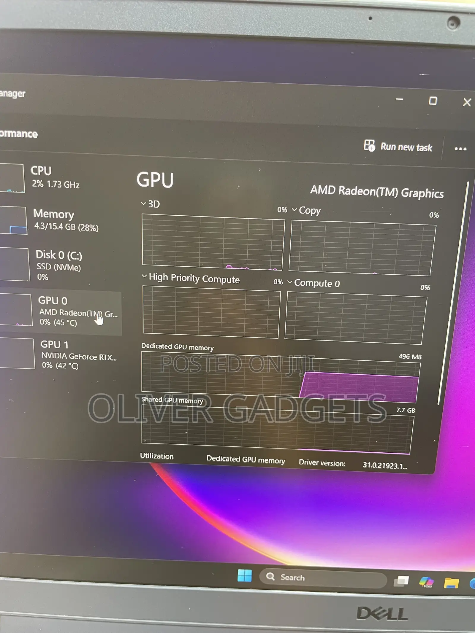 Laptop Dell G15 5515 16GB AMD Ryzen 7 SSD 512GB