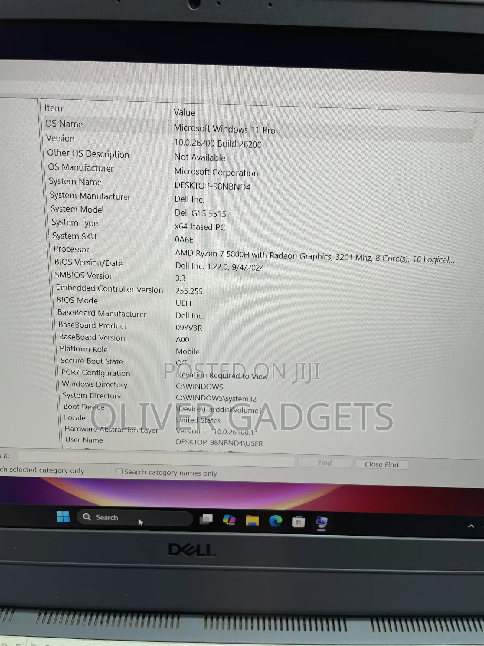 Laptop Dell G15 5515 16GB AMD Ryzen 7 SSD 512GB