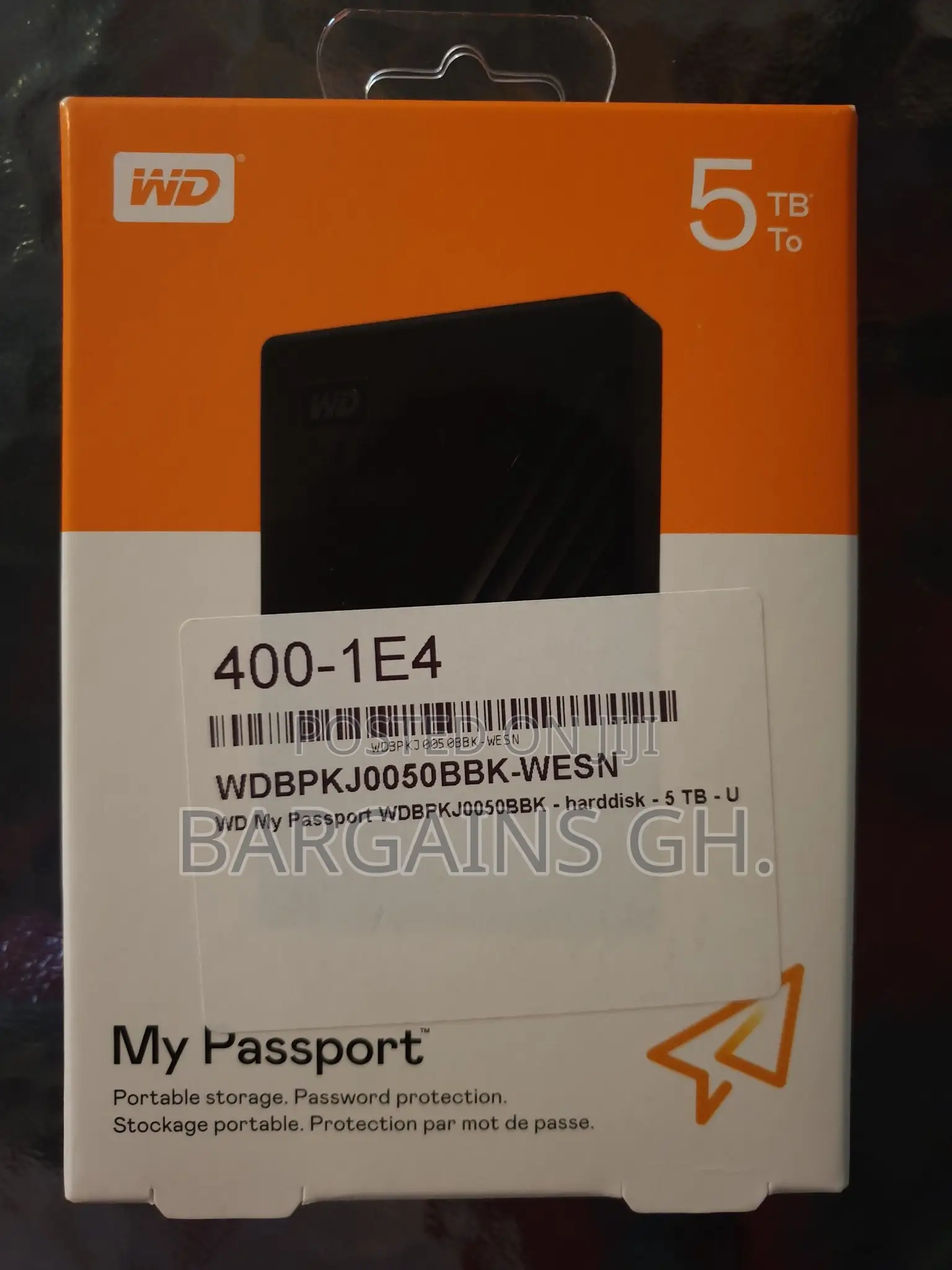 Weatern Digital 5TB My Passport External Hard Drive