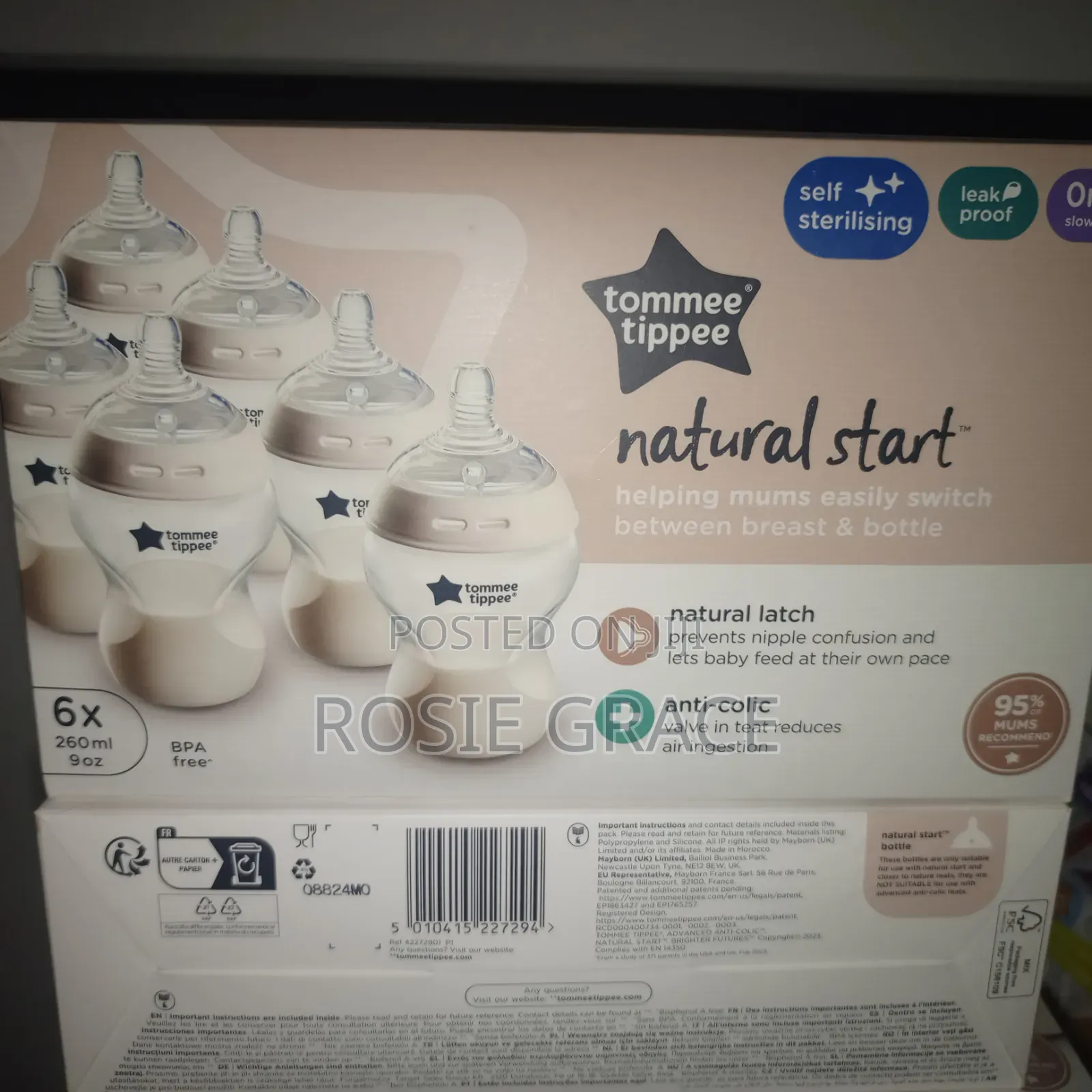 6 PCs Original Tommee Tippee Anti Colic Bottles