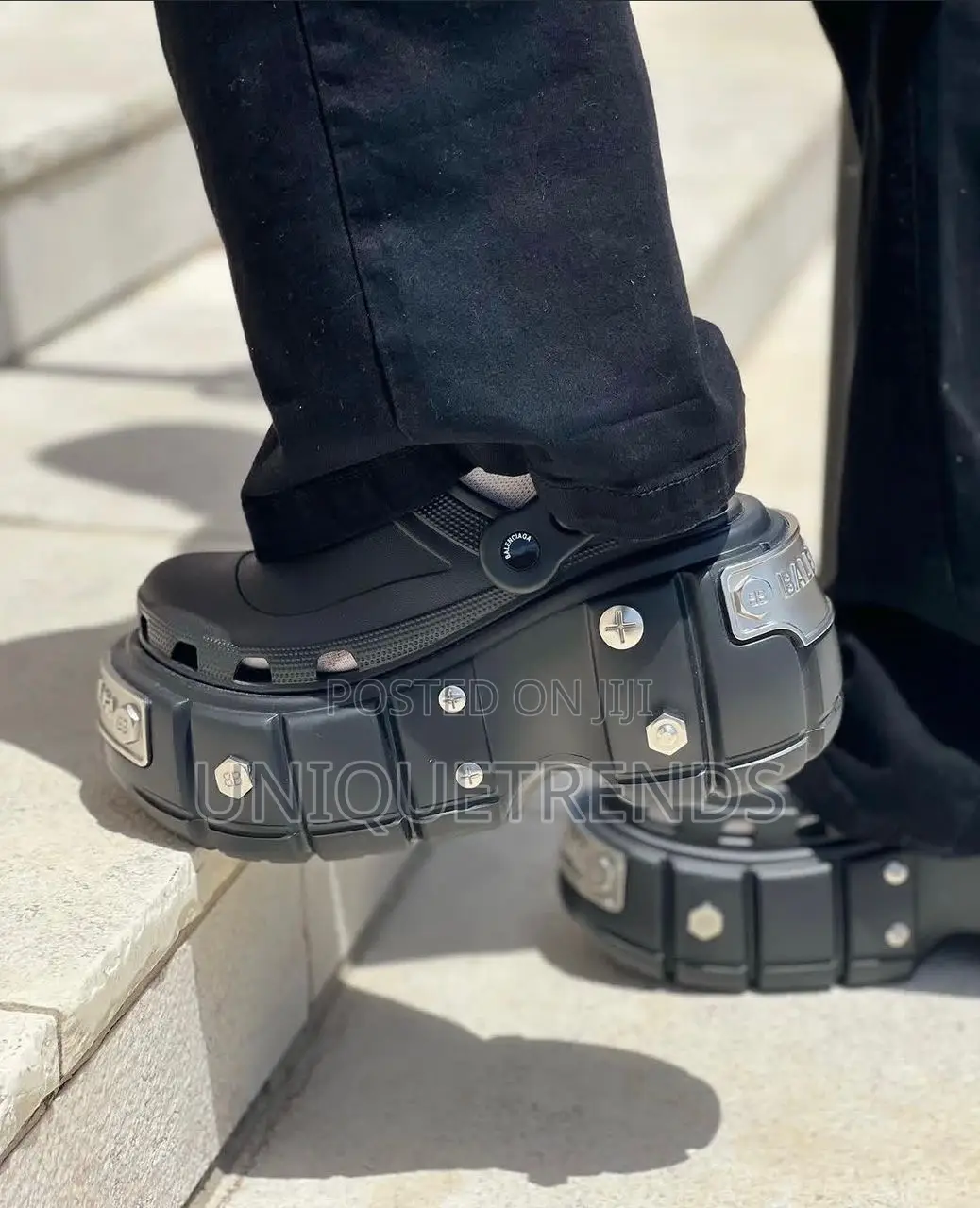 Original BALENCIAGA X CROCS Hardcore Slides (Black)