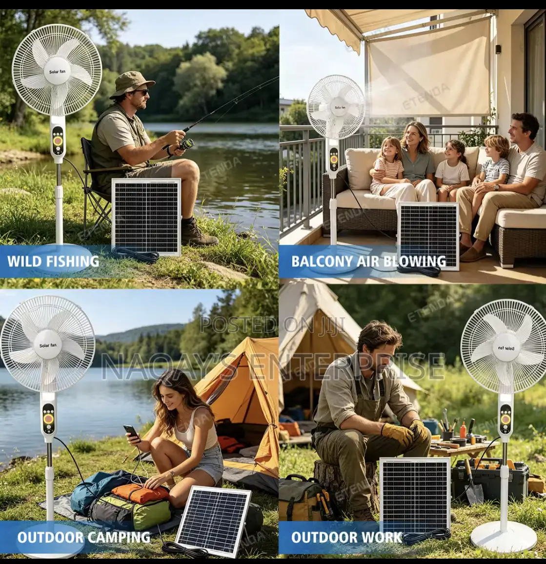Solar /Electric Rechargeable Fan