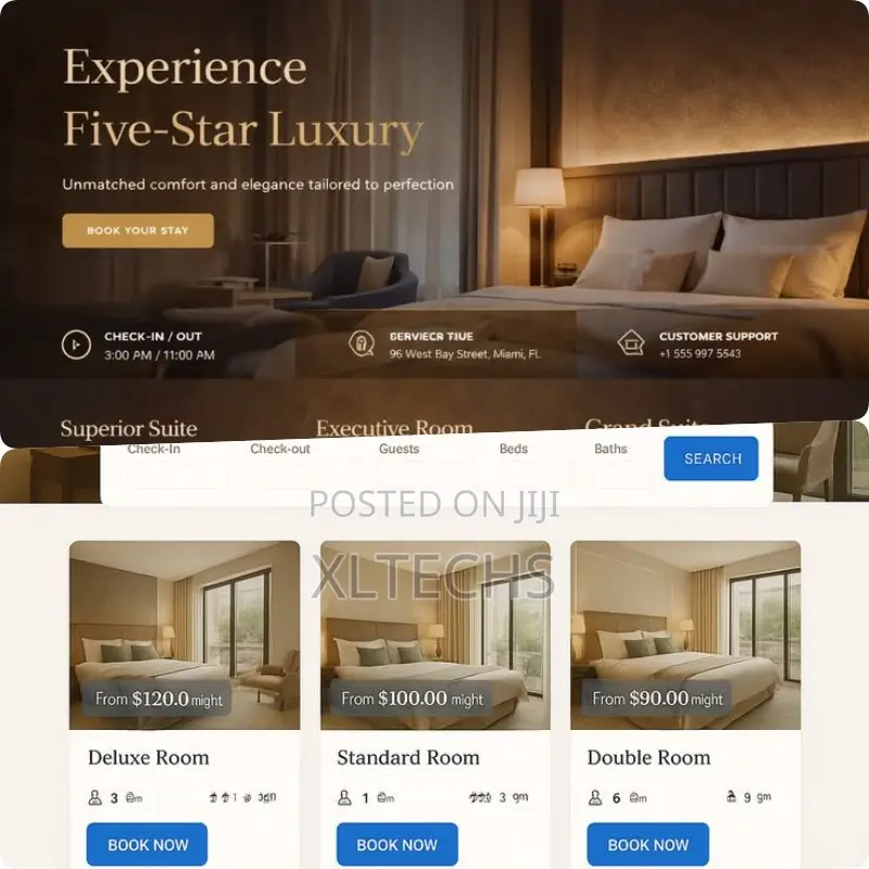 Hotel Website Design Online Booking Website in Ghana