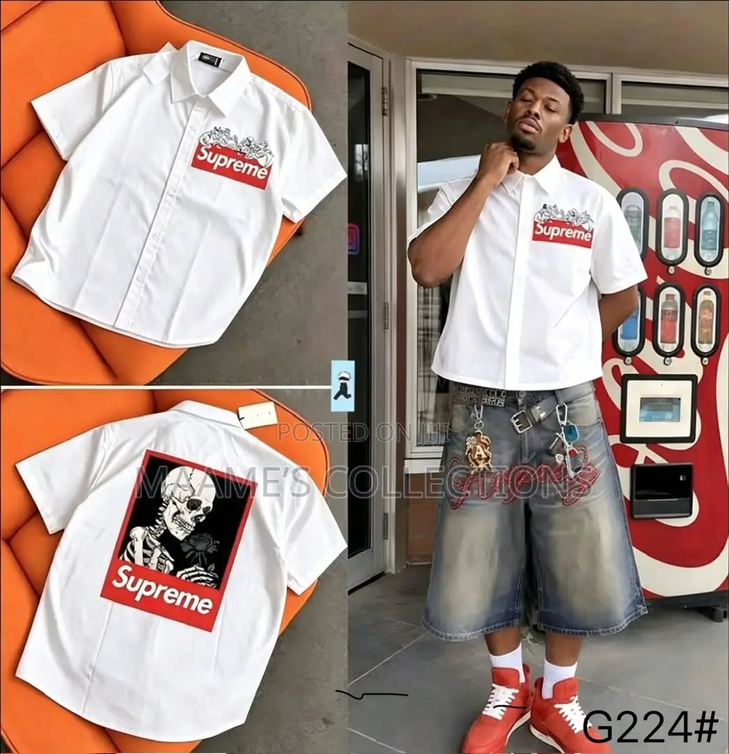 Supreme Graphic Short Sleeve Button-Up Shirt