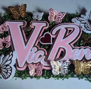 Butterflies and Cut Out Names Symbols for Decorative Purposes