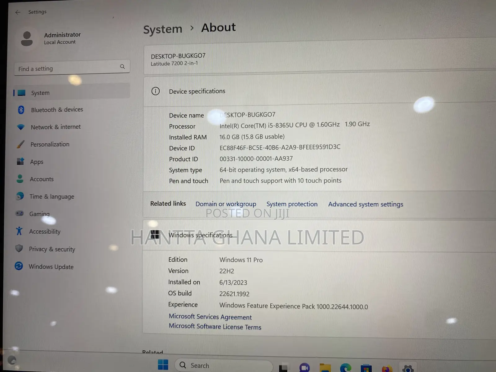Laptop Dell Latitude 7200 2-in-1 16GB Intel Core i5 SSD 256GB