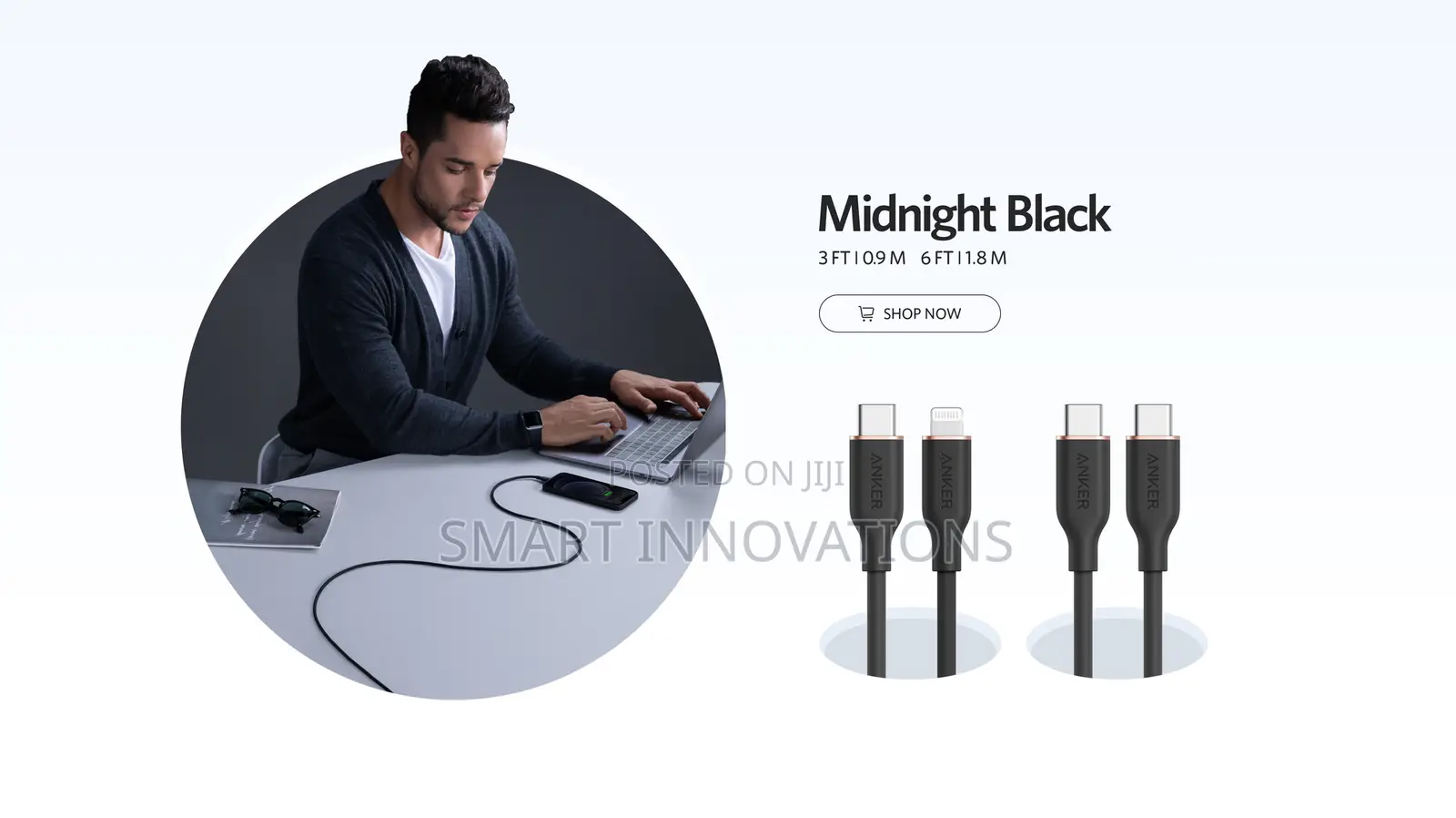 Anker 641 USB-C to Lightning Cable (Flow, 6 Ft Silicone)