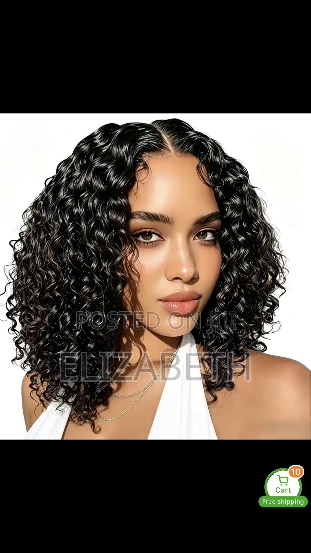 One Part Jelly Curls Wig