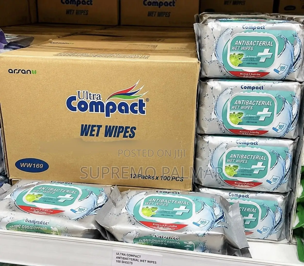 Ultra Compact Antibacterial Wet Wipes – 100 Sheets Per Pack