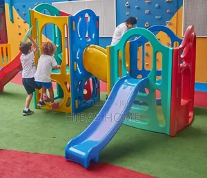 Kids Clubhouse With Climbing Tunnels With Slide Playhouse