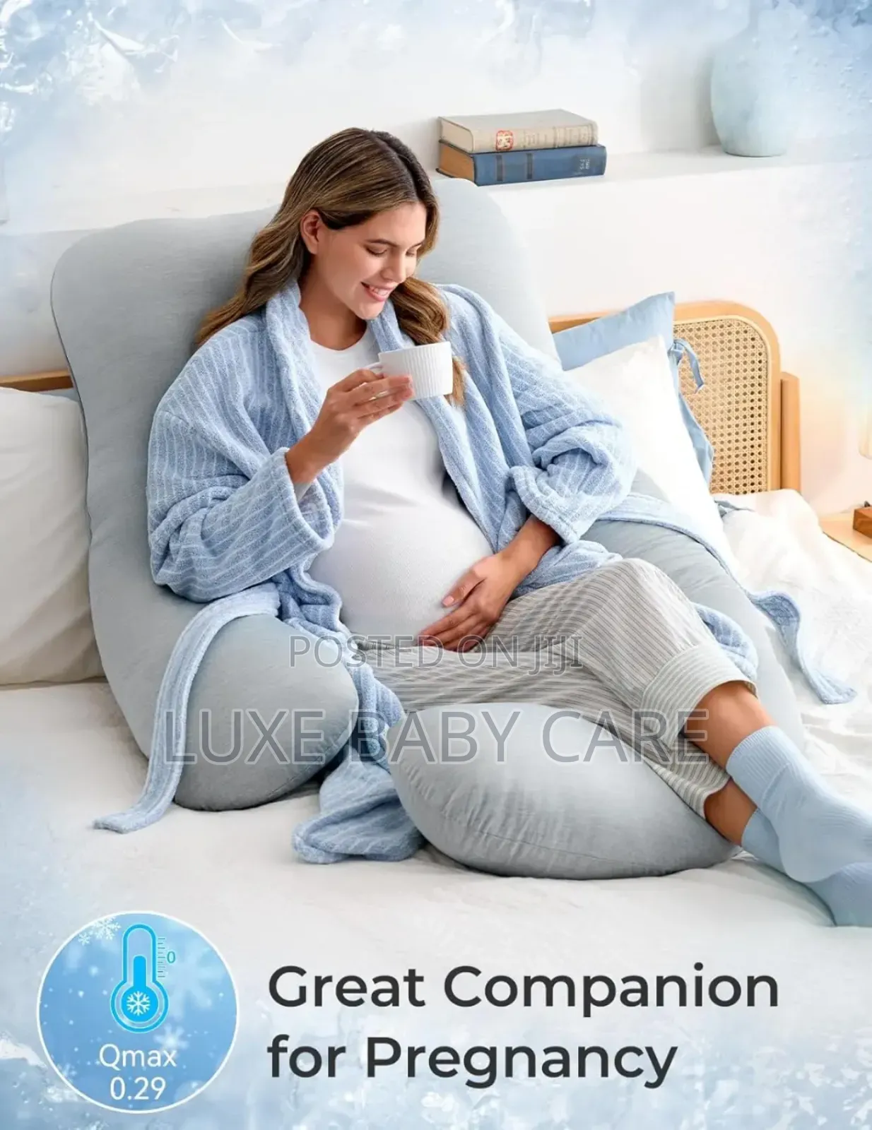 Pregnancy Pillow Baby Sitting Support With Removable Premium Cotton