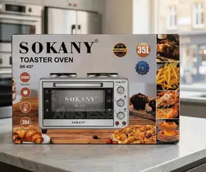 Sokany SK-437 35L Multifunction Oven With Double Burner