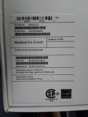 Laptop Apple MacBook Pro 2020 M1 8GB Intel Core M SSD 512GB