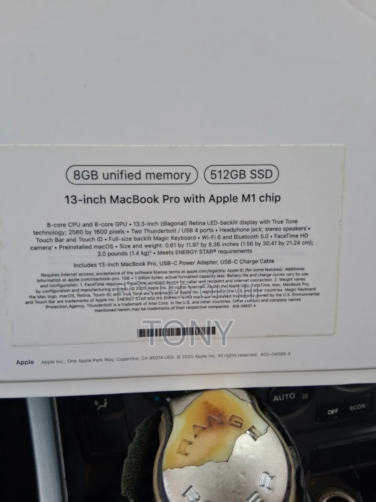 Laptop Apple MacBook Pro 2020 M1 8GB Intel Core M SSD 512GB
