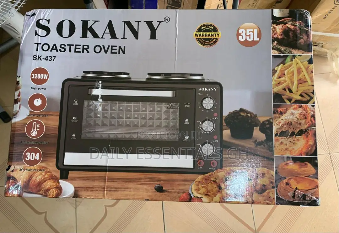Sokany 35L Baking Oven With Double Hot Plates Temperature Control
