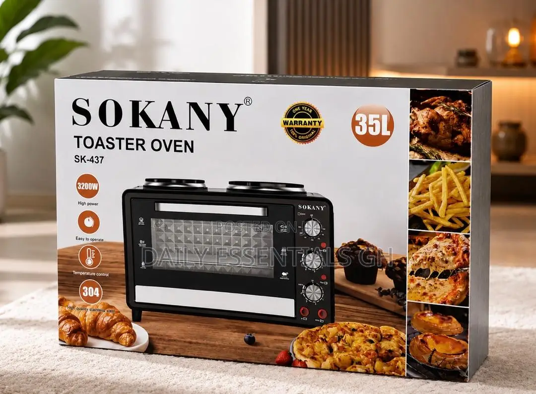 Sokany 35L Baking Oven With Double Hot Plates Temperature Control