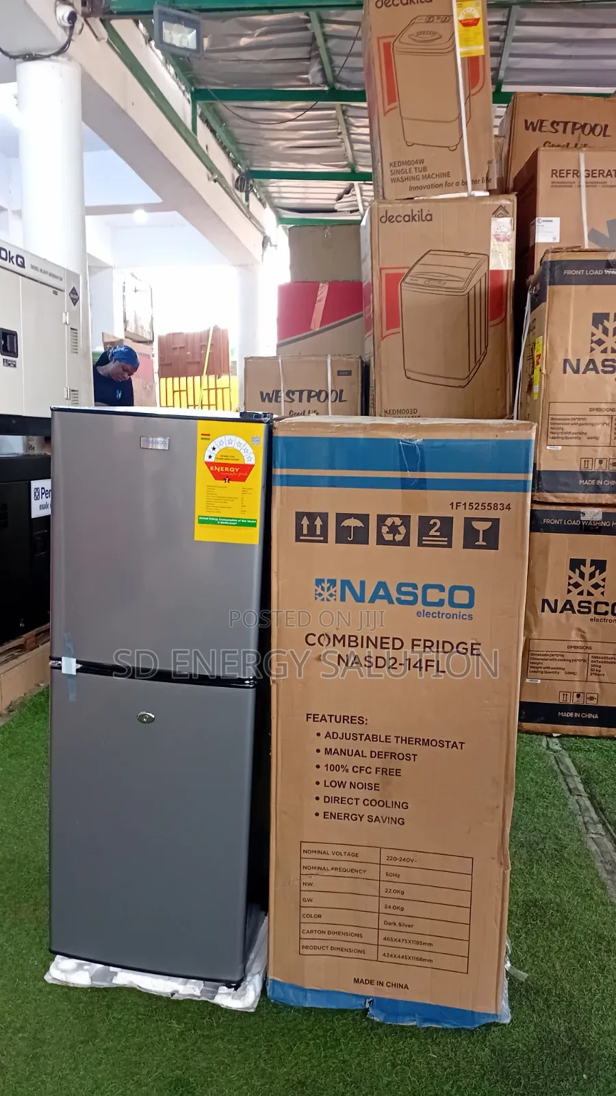 Nasco NASD2-20FL 158L Double Door Refrigerator – Premium Cooling