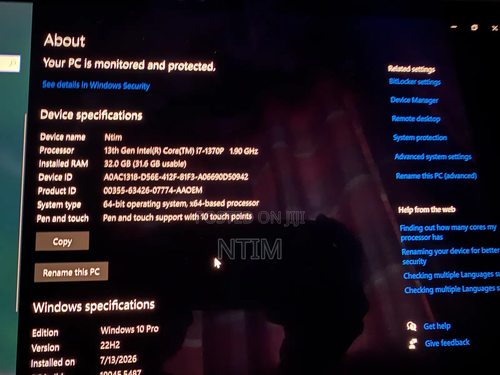 Laptop Lenovo ThinkPad X1 Yoga 32GB Intel Core i7 eMMC 1T