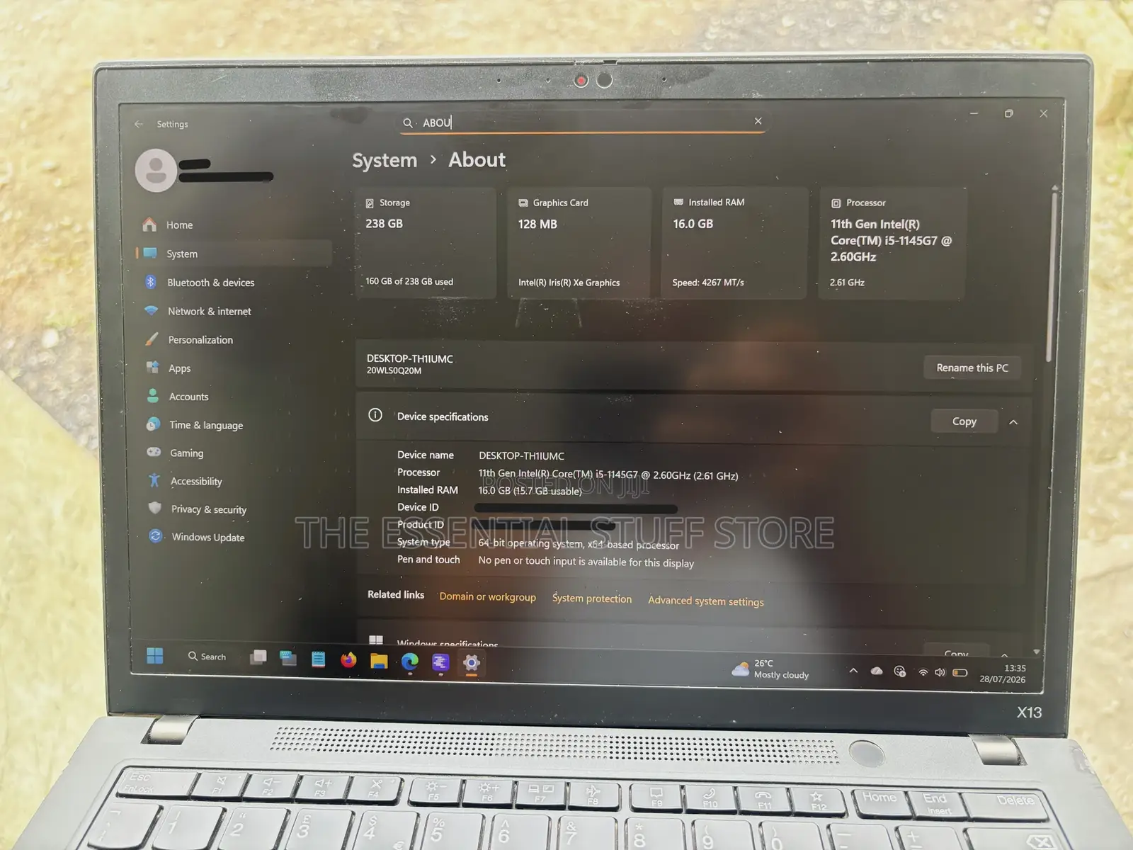 Laptop Lenovo ThinkPad X13 Gen 2 16GB Intel Core i5 SSD 256GB