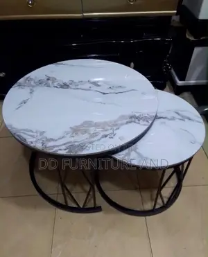 2 in 1 Mable Center Table White