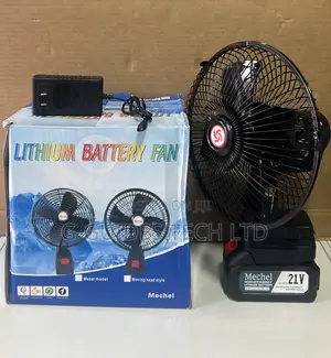 Mechel 21V Cordless Lithium Battery Fan, 21V Wireless Rechargeable Fan