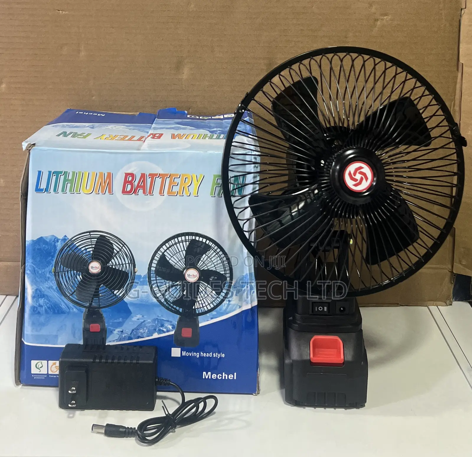 Mechel 21V Cordless Lithium Battery Fan, 21V Wireless Rechargeable Fan
