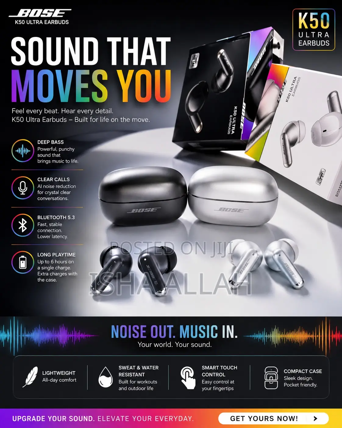 Ultra Wireless Earbuds – Deep Bass Edition