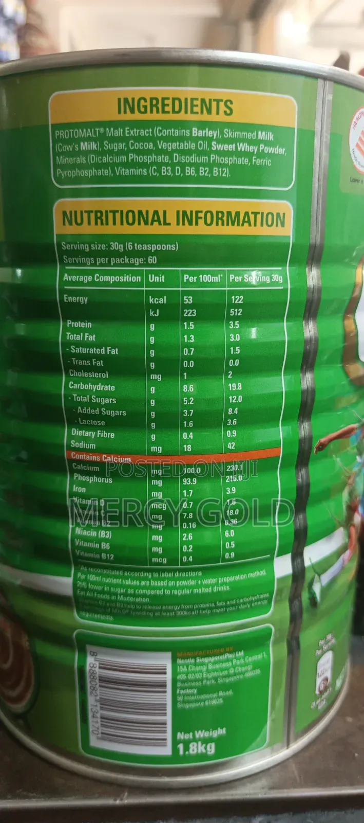Nestle Milo 1.8kg