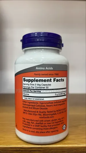 Glycine 1000 Mg Veg Capsules Nervous System Support*