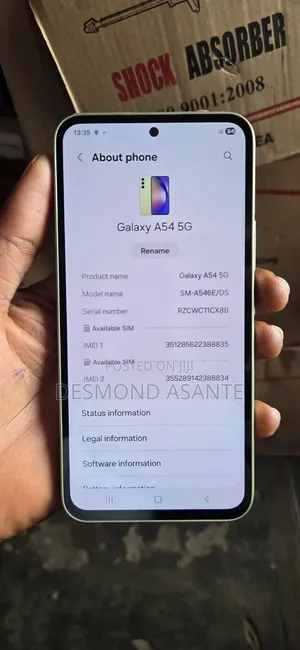 Samsung Galaxy A54 5G 128 GB Yellow