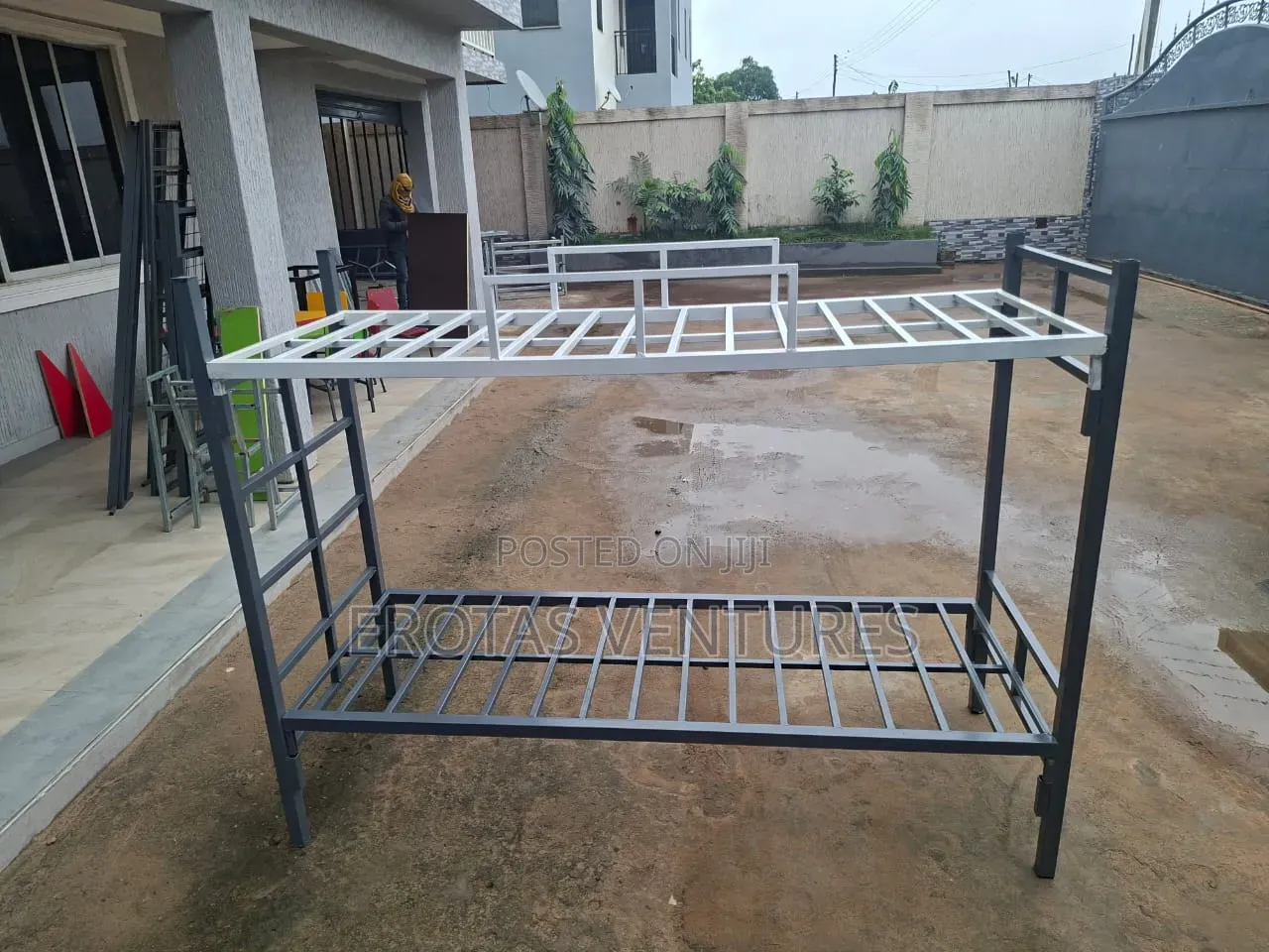 Single Metal Bunk Bed - Grey