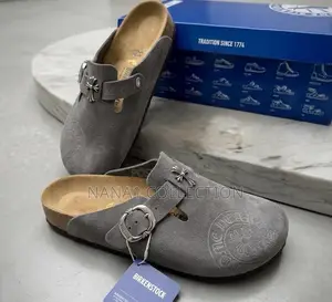 Custom Suede Birkenstock— Style Clogs Brown/Ash