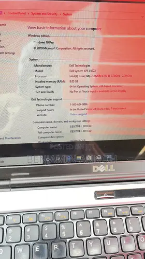 Laptop Dell XPS 15 (L502X) 8GB Intel Core i7 HDD+SSD 128GB