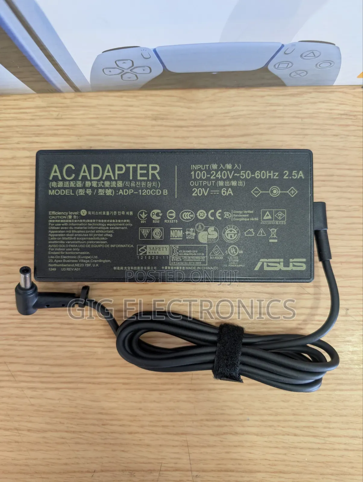ASUS ROG 120W Laptop AC Charger + Cord