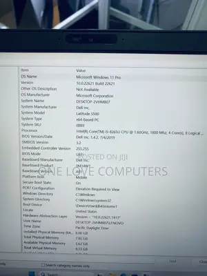 Laptop Dell Latitude 5500 8GB Intel Core i5 SSD 256GB