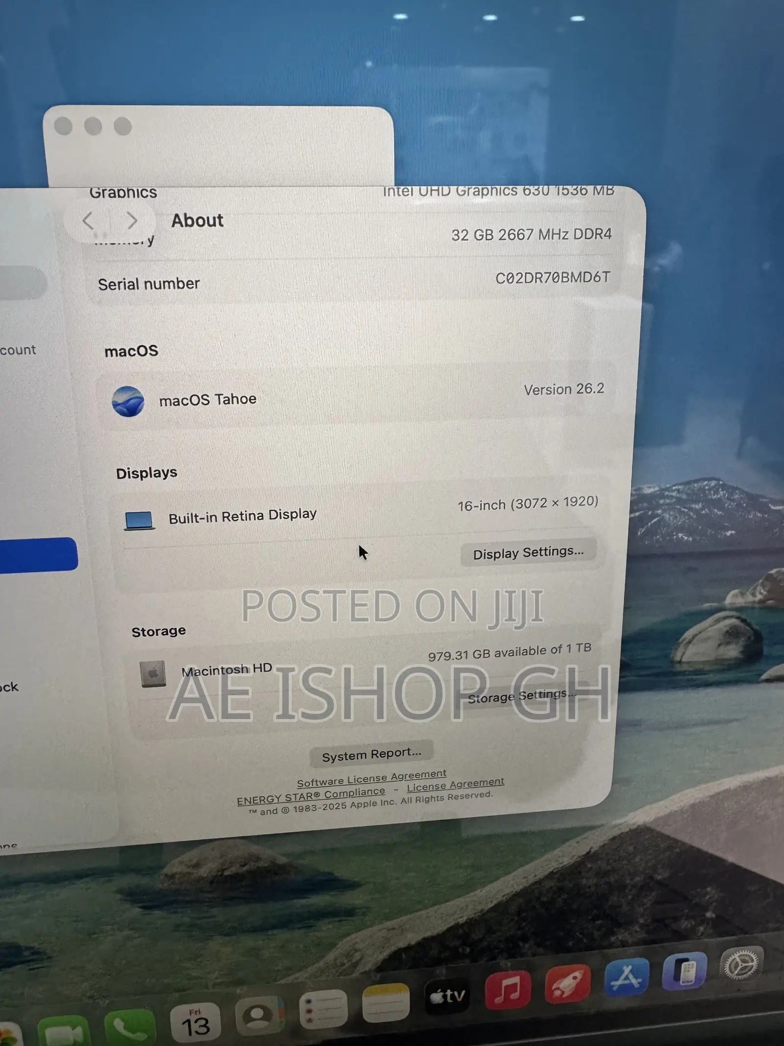Laptop Apple MacBook Pro 2019 32GB Intel Core i9 SSD 1T