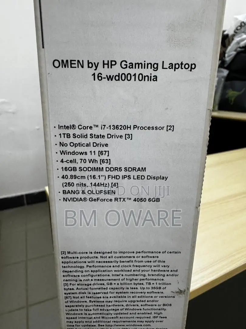 New Laptop HP Omen 16 16GB Intel Core i7 SSD 1T