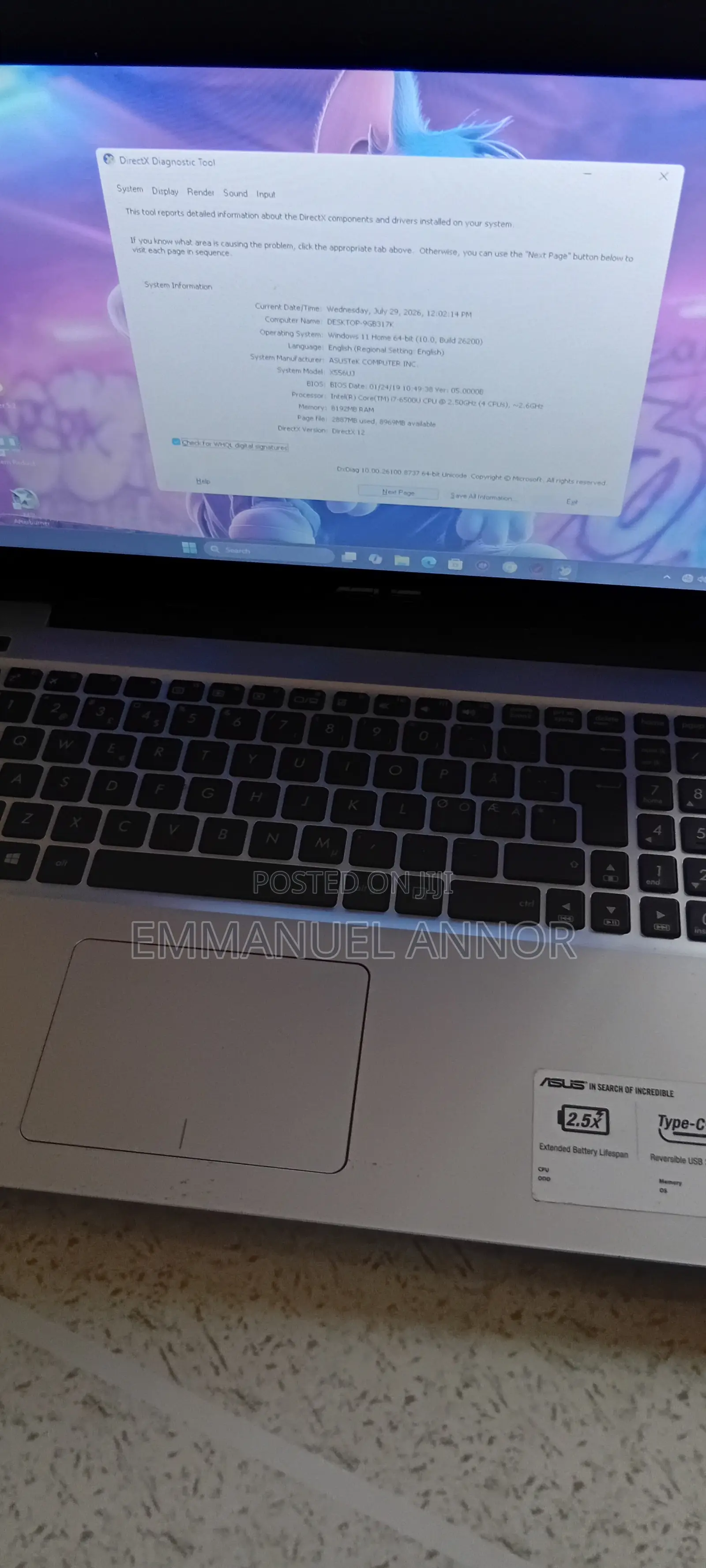 Laptop Asus X555LJ 8GB Intel Core i7 SSD 256GB
