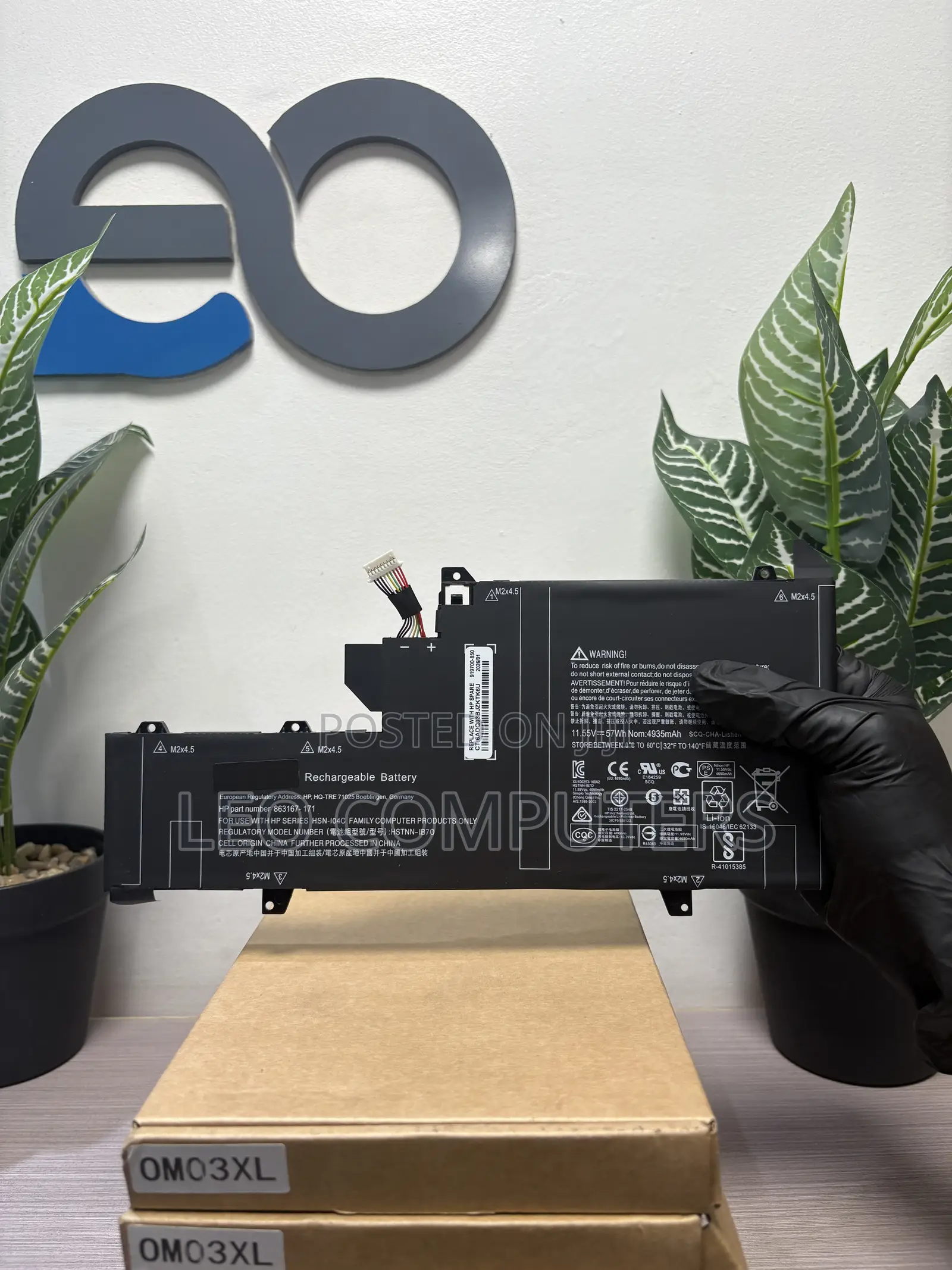 HP OM03XL Battery for HP Elitebook 1030 G2