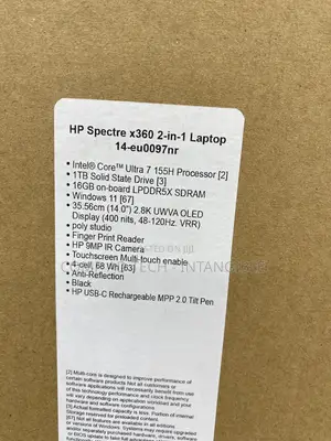 New Laptop HP Spectre X360 16GB Intel Core Ultra 7 SSD 1T