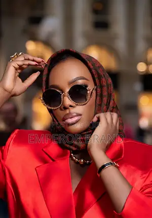 African Silk Scarf – Black Red Luxury Print | Emperor Brand