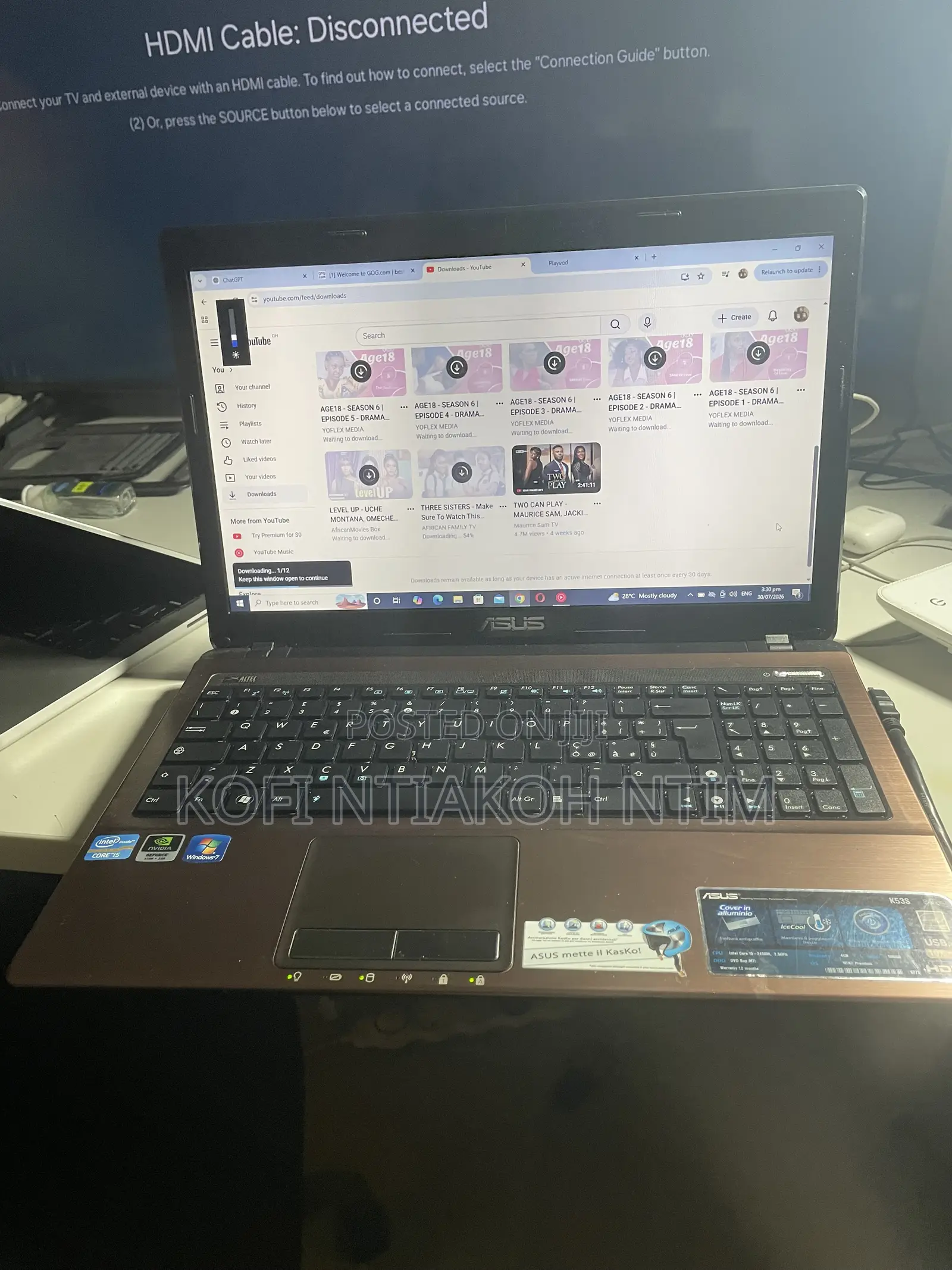 Laptop Asus ASUSPRO B9440UA 4GB Intel Core i7 HDD+SSD 640GB
