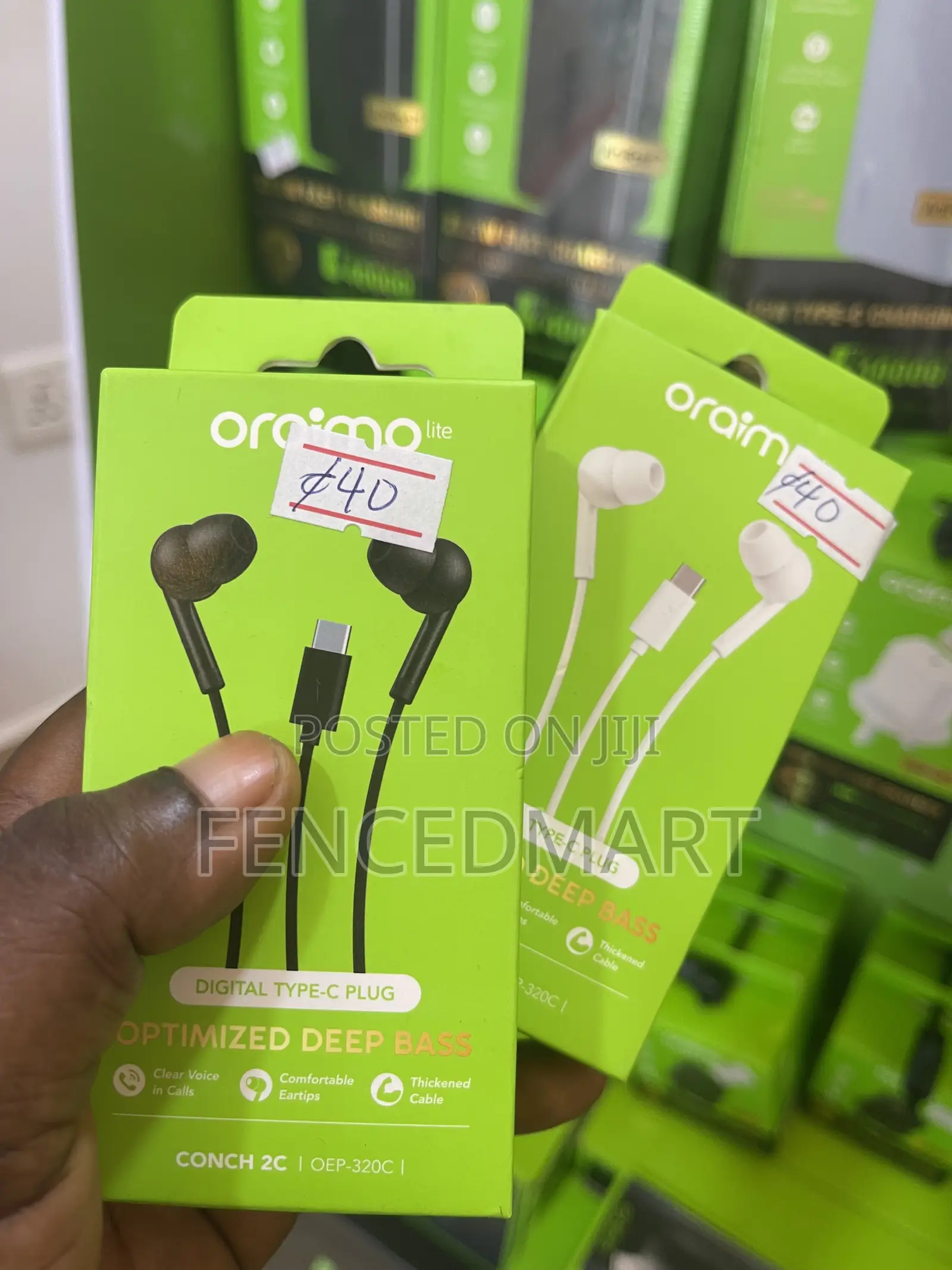 Oraimo Conch 2C Type-C Wired Earphones – Deep Bass Stereo Headset